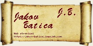 Jakov Batica vizit kartica